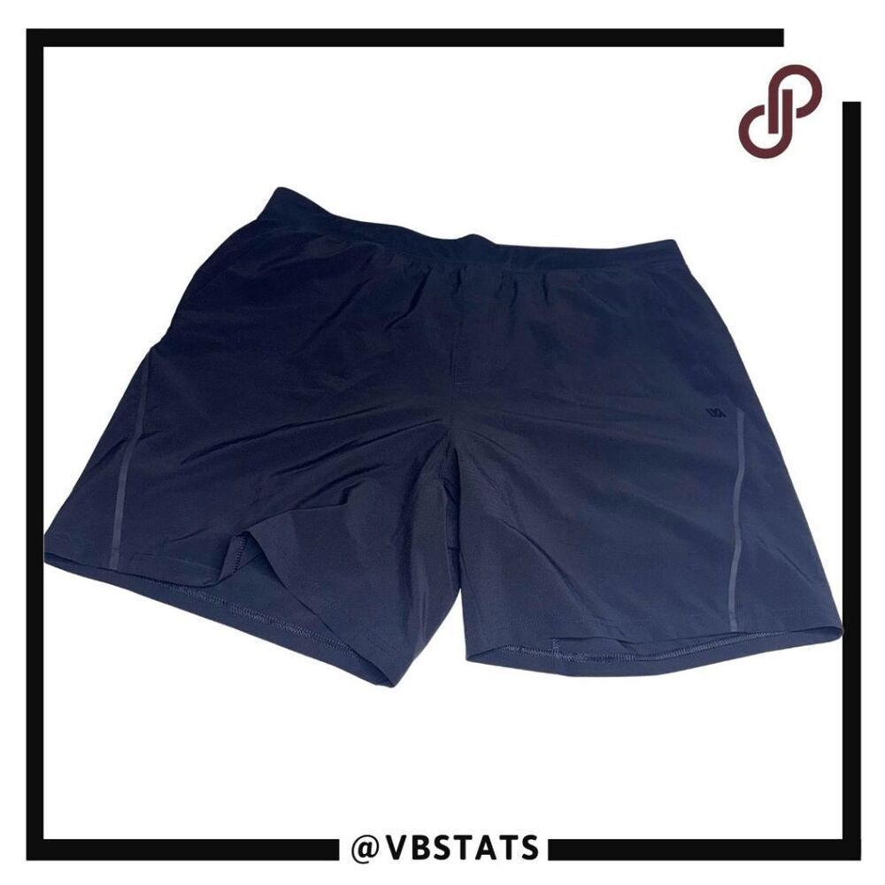 VRST Men's Compression 2-1 Stealth Short Navy Blue Size Medium